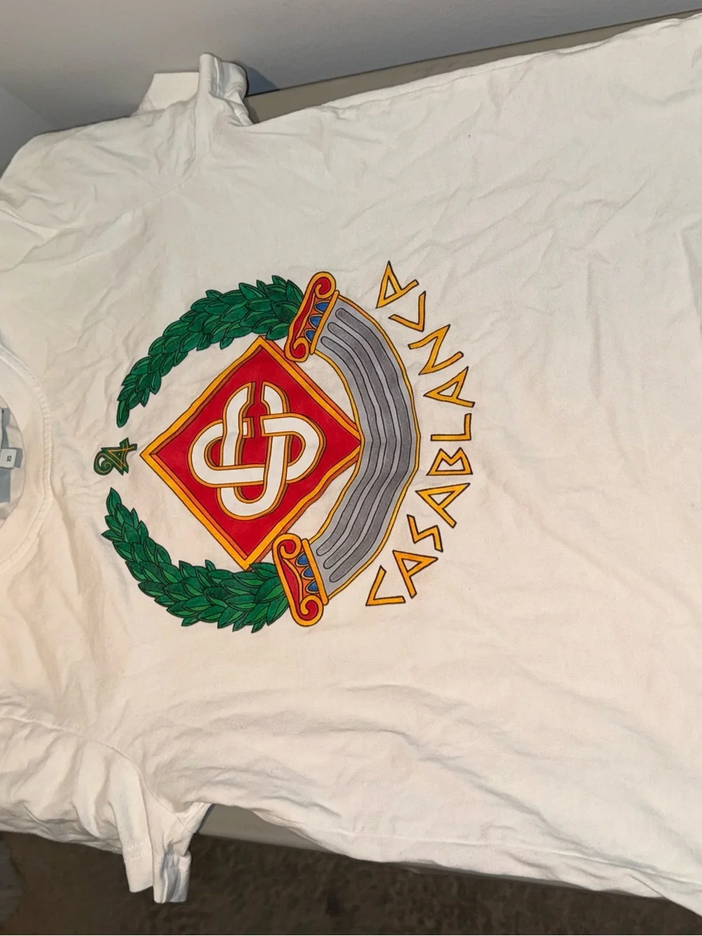 Casablanca White Short Sleeve Logo Tee - Picture 3 of 3